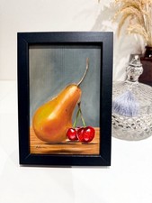 Birnen und Kirsche Stillleben