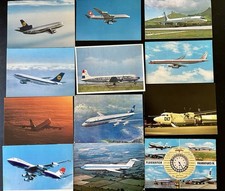 52 Flugzeug Postkarten - Tolles Lot 1950er - 2000er - Boeing, Airbus, McDonnell