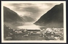 Odda, Panorama, Ansichtskarte 