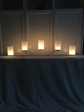 Mono Design Windlicht/Teelichthalter "WAVE",  Edelstahl/Glas von 2004 Rarität!