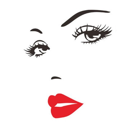 Wandtattoo frau gesicht vinyl - frau,