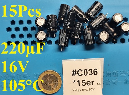 15x roederstein 220uf 16v - 15x,