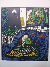 OSKAR KOKOSCHKA - Lithographie 1908 "Schlafende Frau" !!