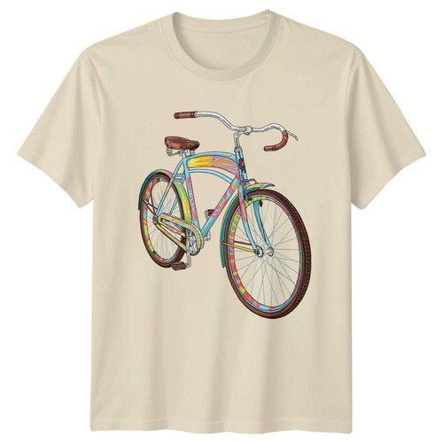 Retro cruiser bike - retro, t-shirt