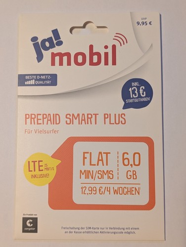 Mobil prepaid - ja!, (congstar)