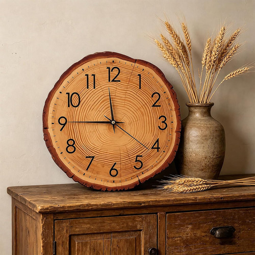Allomn wanduhr holzoptik - allomn,