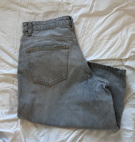 Bershka jeans grau weites bein - grau,