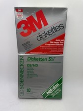 ⭐️2x 10 Disketten 5 1/4 DS/HD DD 3M Soennecken C64 PC  Big Floppy Leermedien
