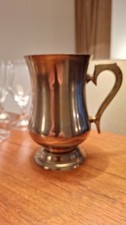 Messing Humpen Becher Pokal Krug Antik Vintage Retro 70er Jahre