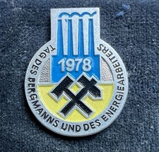 Abzeichen DDR: Tag des Deutschen Bergmanns 1978 ,  Kohle Kali Wismut Bergbau