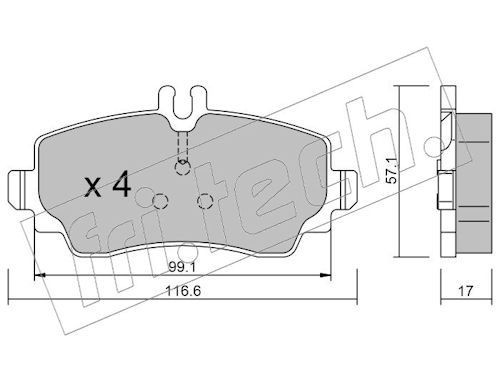 Bremsbelagsatz disc brake - disc,