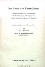 Das recht der - der, wertreklame