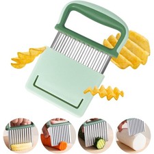 Wellenschneider aus Edelstahl  – Pommes Wellenmesser mit Schutzhülle für krea...