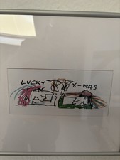 Udo Lindenberg Weihnachtskarte / LUCKY X- MAS / gerahmt