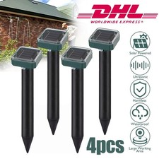4X Solar Maulwurfschreck Wühlmaus Maulwurffalle-Mäuseabwehr Ratten-Ultraschall