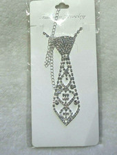 Kette - Krawatte - Silber - STRASS - WUNDERSCHÖN