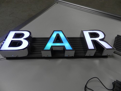 Bar schild led buchstaben - bar, 3d