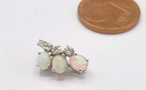 Weißgold opal kristall - weißgold,