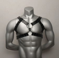 Leder-Harness Herren Gürtel Full Body Riemenbody Körper Geschirr für Anfänger DE