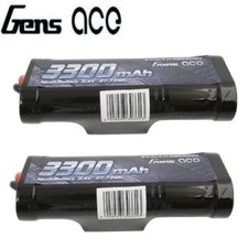 2X Gens Ace 3300mAh 8.4V 7-Cell NiMH Hump Battery Mit T Stecker Für RC Auto New