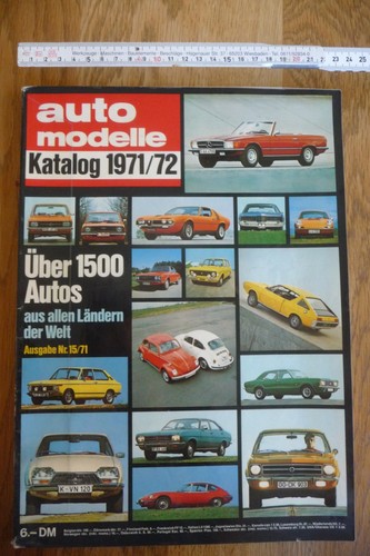 Auto modelle katalog - auto, 1971/72m