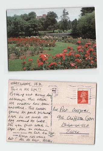 Vintage postkarte kelsey park - vintage,