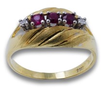 Ring Rubin Diamant 585 Gold 14 Kt Gelbgold Edelstein Wert 990,-