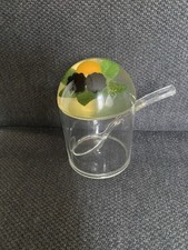 Konfitürenglas Marmeladendose Acrylglas Fruchtdeckel Beerenmotiv Löffel