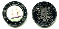 25 Shillings Somali Republik 2003 Cu-Ni "Segelschiff Brigantine"