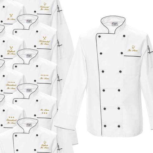 Kochjacke bäckerjacke paspel - kochjacke,