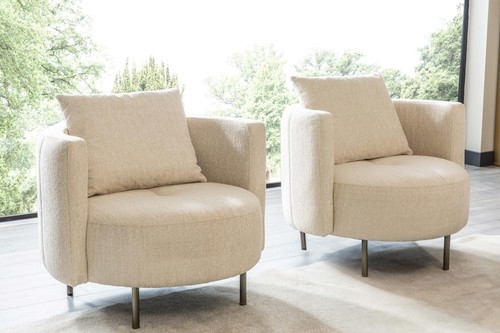 Beiger textil sessel designer - textil,