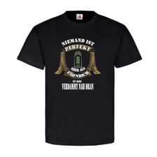 Niemand ist Perfekt Fähnrich Einheit Army Kette Soldat Abzeichen T-Shirt #20530