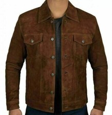 Herren TRUCKER Wildleder Leder