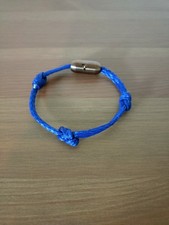 Bracenet Armband aus Fischernetz * blau * 16,5cm * sicherer Bajonettverschluss