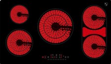 K&H 5 Zonen Glaskeramikkochfeld 90cm Elektro Autark rahmenlos NC-10209