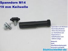 Spanndorn, Aufnahmedorn, Satinierwalze,  M14, Satiniermaschine, Flex, Metabo, 