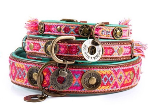 Dwam hundehalsband boho rosa - dwam,