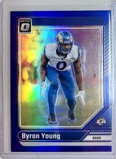 2024 Panini Donruss Optic - Byron Young #119 Blue 030/199 Los Angels Rams NFL