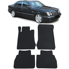Auto Gummi Fußmatten Schwarz Premium Set für Mercedes E-Klasse W210 S210 95-02