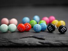 M&M Ohrringe MINI Ohrstecker Karneval Fasching MundM M+M MM Schokolinsen bunt