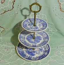 Burgenland blau v. Villeroy & Boch , original Etagere 3stöckig ca. 36 cm hoch