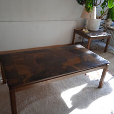 2 x Couchtisch und Eck-/Beistelltisch beide mit Natursteinplatten sehr massiv