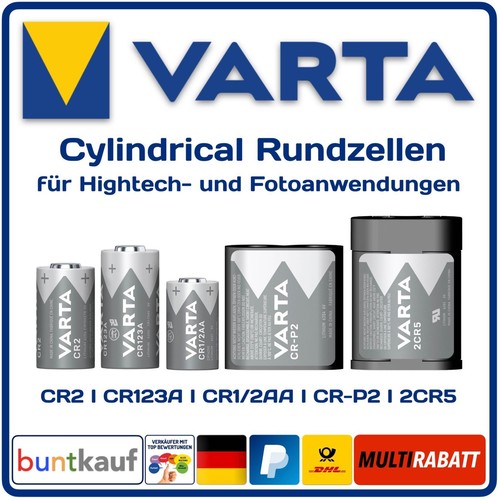 Varta cylindrical batterien - varta,