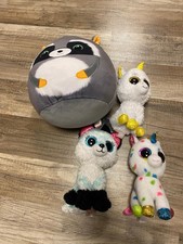 Kuscheltiere, Stofftiere Einhorn Katze Waschbär TY