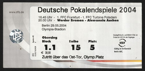 Ticket 2004 werder bremen - werder,
