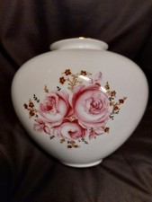 Vase Rose Weimar Porzellan  Durchmesser: ca 12 cm Höhe: ca 11 cm Top Handbemalt 
