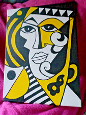 Echtes Leinwandbild auf