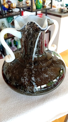 Große schwere glas vase - große,