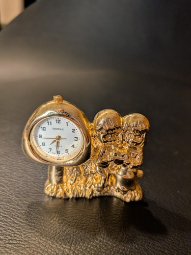 Miniatur uhr goldfarben liebe - miniatur,