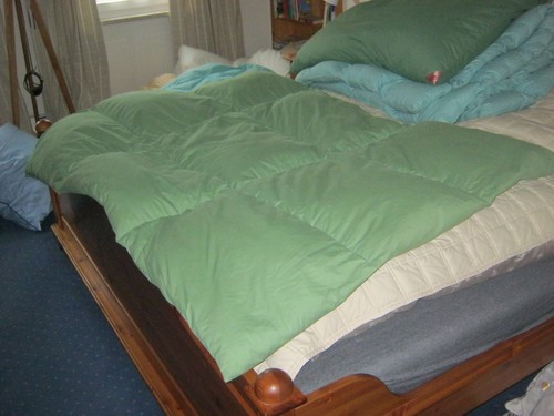 Grünes daunensteppbett - grÜnes,